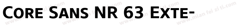 Core Sans NR 63 Exte字体转换